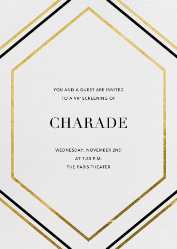 Deco Hex Frame - Viewing Party Invitation by Paperless Post