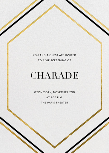 Deco Hex Frame - Viewing Party Invitation by paperless_post