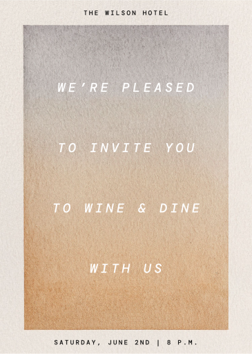 Soft Wash - Business Dinner Invitation by Kelly Wearstler