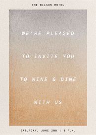 Soft Wash - Business Dinner Invitation by Kelly Wearstler