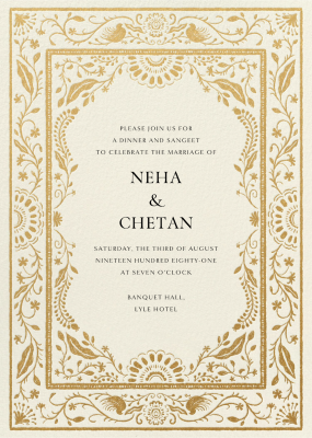 Marriage invitation clearance card