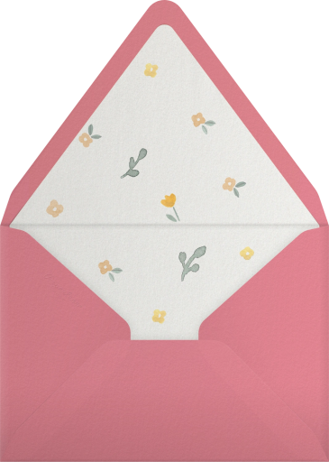 Watercolor Baby Icons Thank You Card Envelope