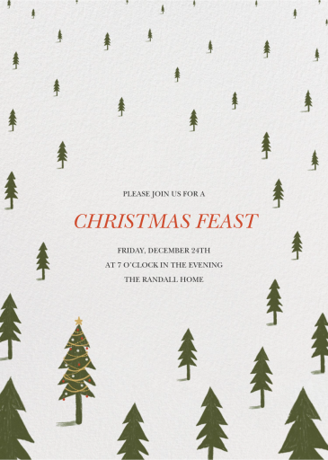 Christmas Tree Forest - Christmas Party Invitation by Paperless Post