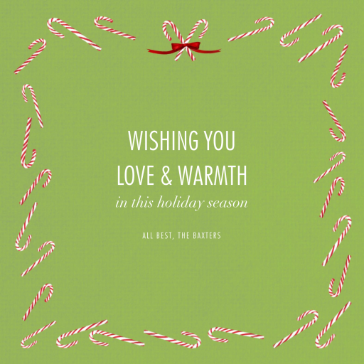 Candy Cane - Holiday Card by Paperless Post