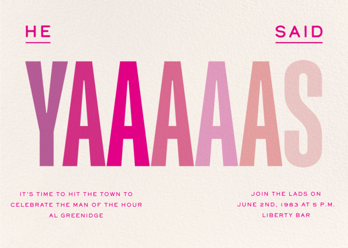 Yassified - Bachelor Party Invitation by Paperless Post