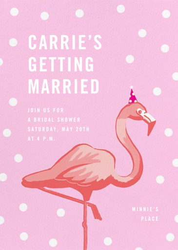 Pink Flamingos - Bridal Shower Invitation by Paperless Post