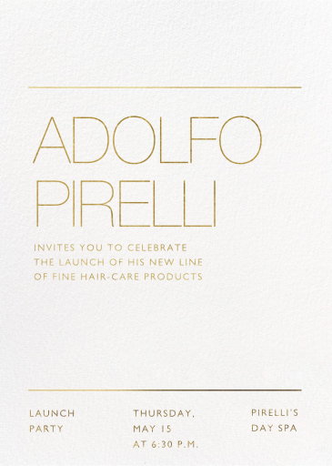 Lined Up - Launch Party Invitation by Paperless Post