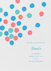 Balloons - Birthday Invitation by Linda and Harriett