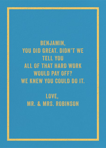 Foam Number One Hand - Graduation Card by Paperless Post - Back