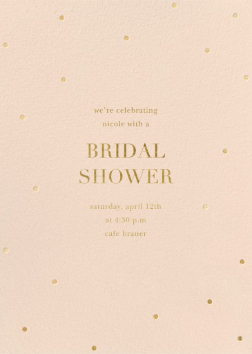Scattered Dots - Bridal Shower Invitation by Sugar Paper