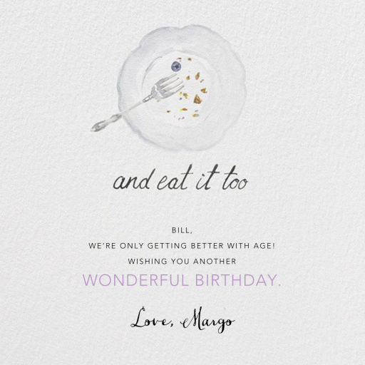 Have Your Cake - Birthday Card by Paperless Post