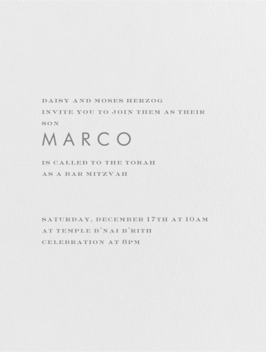 Brigid - Bar & Bat Mitzvah Invitation by Paperless Post