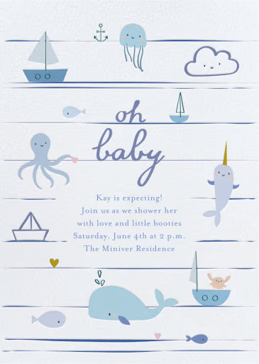 Bay Buddies - Baby Shower Invitation by Little Cube