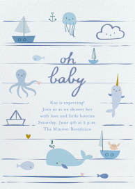 Bay Buddies - Baby Shower Invitation by Little Cube