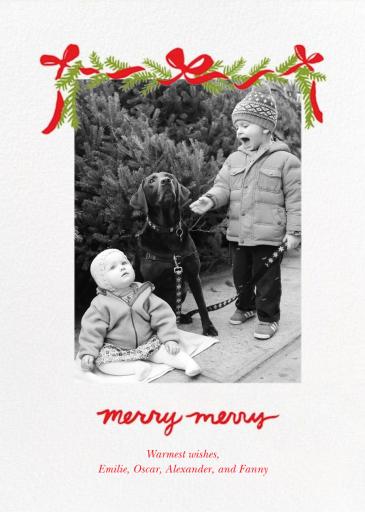 Pine Mantel (Photo) - Holiday Card by Linda and Harriett