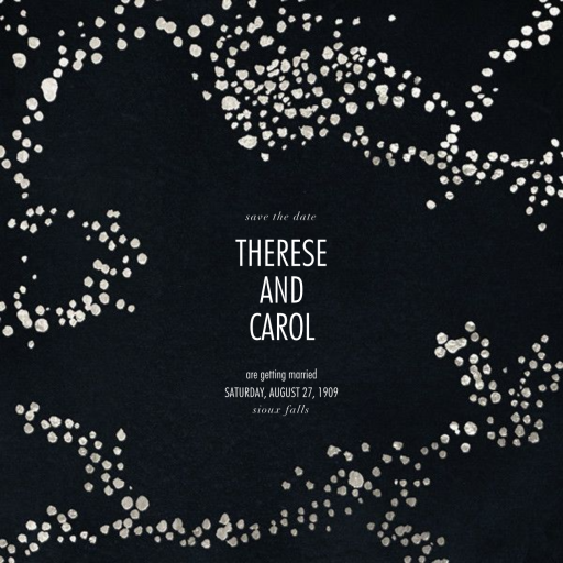 Metallic Paint Splatter - Save the Date by Kelly Wearstler