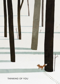 Fox in the Snow (Jon Klassen) - Greeting Card by Red Cap Cards