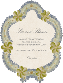 Flowery Pendant - Bridal Shower Invitation by Fin Fellowes