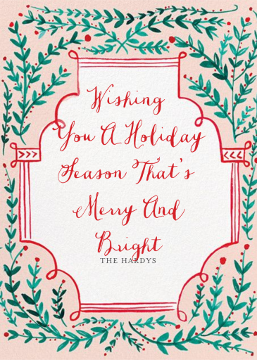 Sprawling Vines - Christmas Card by Mr. Boddington's Studio