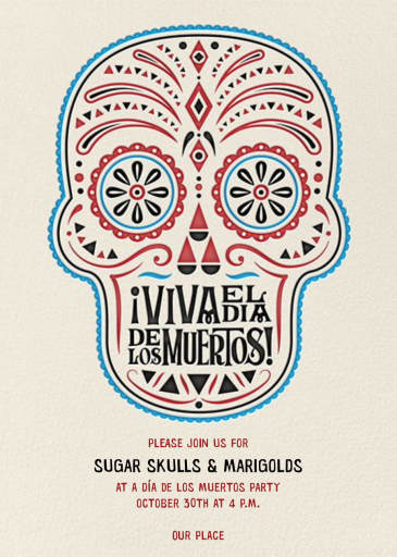 Calaveras - Día de los Muertos Invitation by Crate & Barrel