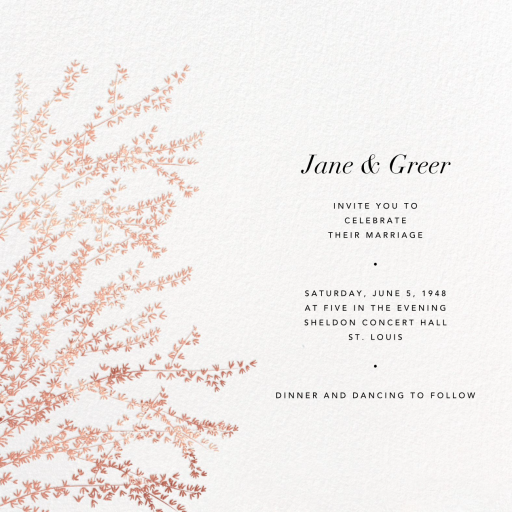 Forsythia Branch - Wedding Invitation by Paperless Post