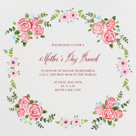 Rose Garland - Mother's Day Invitation by Paperless Post