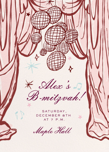 Seeing Disco - Bar & Bat Mitzvah Invitation by Pulp Templates Co.
