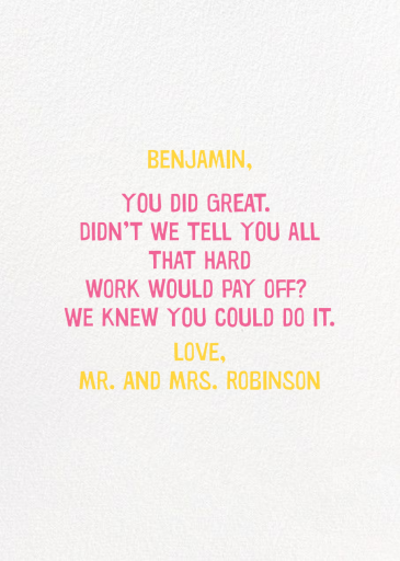 Yay for Days - Graduation Card by Hello!Lucky - Back