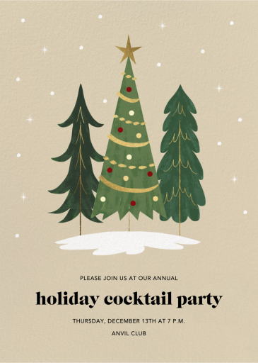 Christmas Tree Trio - Christmas Party Invitation by Paperless Post