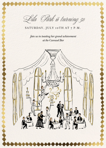 Golden Gala - Birthday Invitation by Tamborine Press