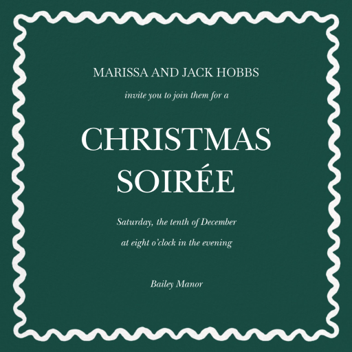 Merry Ribbon (Gina Langford) - Holiday Party Invitation by Dogwood Hill