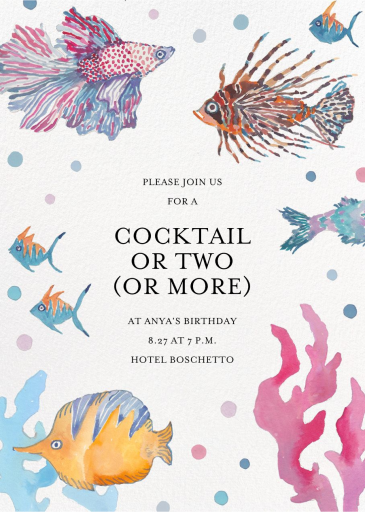 Aquaria - Birthday Invitation by Happy Menocal