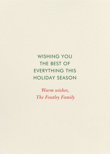 Christmastide Photo - Greeting Card by Rifle Paper Co. - Back