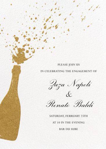 Champers - Engagement Party Invitation by Paperless Post