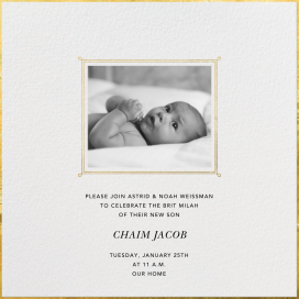 Traditional Frame - Bris/Baby Naming Invitation by Paperless Post