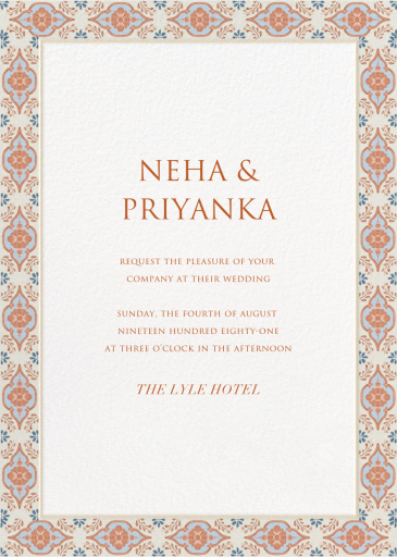 Tile Border - Invitation by Sketch Design Studio