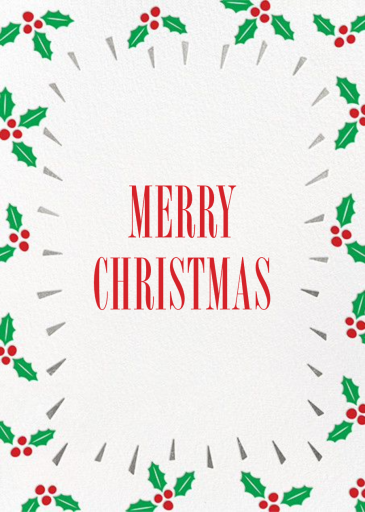 Holly Glow - Christmas Card by Paperless Post