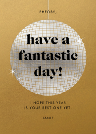 Sparkly Disco Ball - Greeting Card by Paperless Post