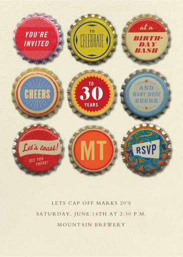 Tops Popped - Surprise Party Invitation by Cheree Berry Paper & Design