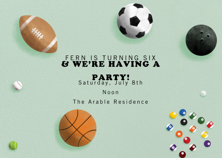 Sports Balls by Paperless Post