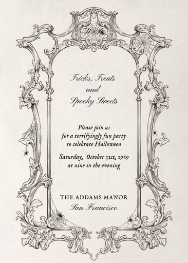 Baroque Frame - Halloween Invitation by Paperless Post