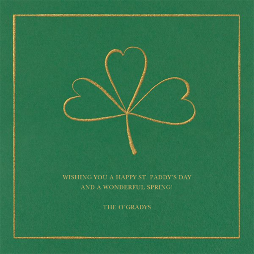 Three-Leaf Clover - St. Patrick's Day Card by Paperless Post