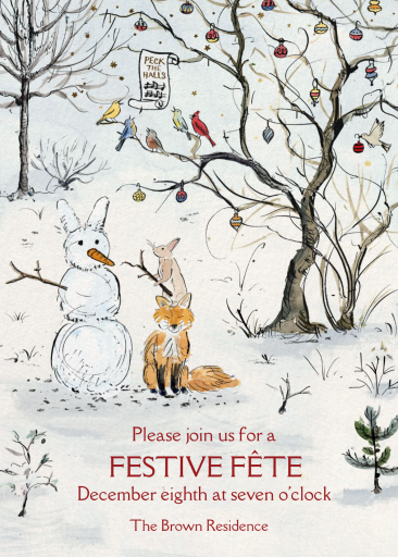 Woodland Wintering - Invitation by Kirby x Art