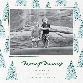 Fir Forest Frame - Christmas Card by Linda and Harriett