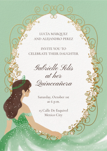 Sparkling Princess - Quinceañera Invitation by Paperless Post