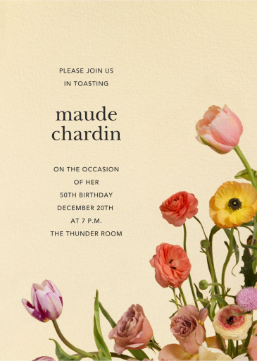 Prairial Photo - Birthday Invitation by Putnam & Putnam - Back