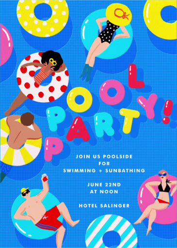 Let's Float - Pool Party Invitation by Hello!Lucky