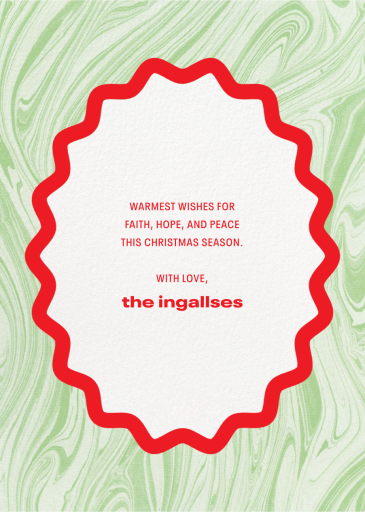 Marble Swirl Photo - Holiday Card by Paperless Post - Back