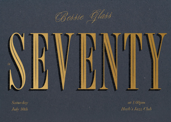 Gold Year - 70th Birthday Invitation by Paperless Post