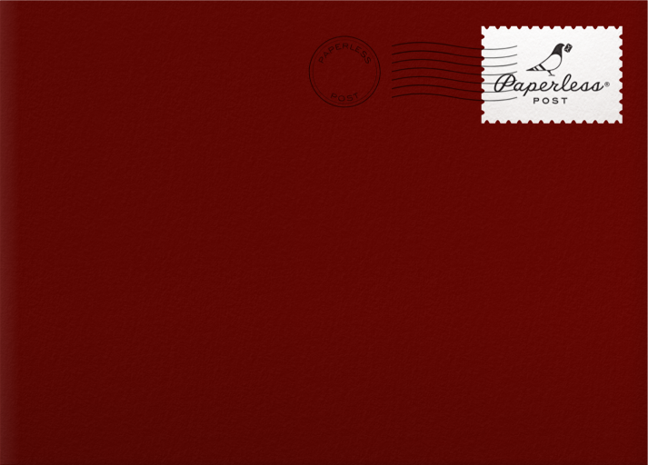 Photo Gold Frame Holiday Card Envelope